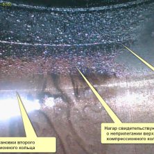 Эндоскопия цилиндра по прилеганию компрессионных колец